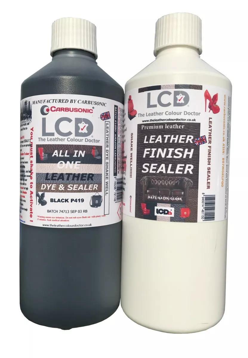 Black Leather dye colour leather paint Matt Sealer for re