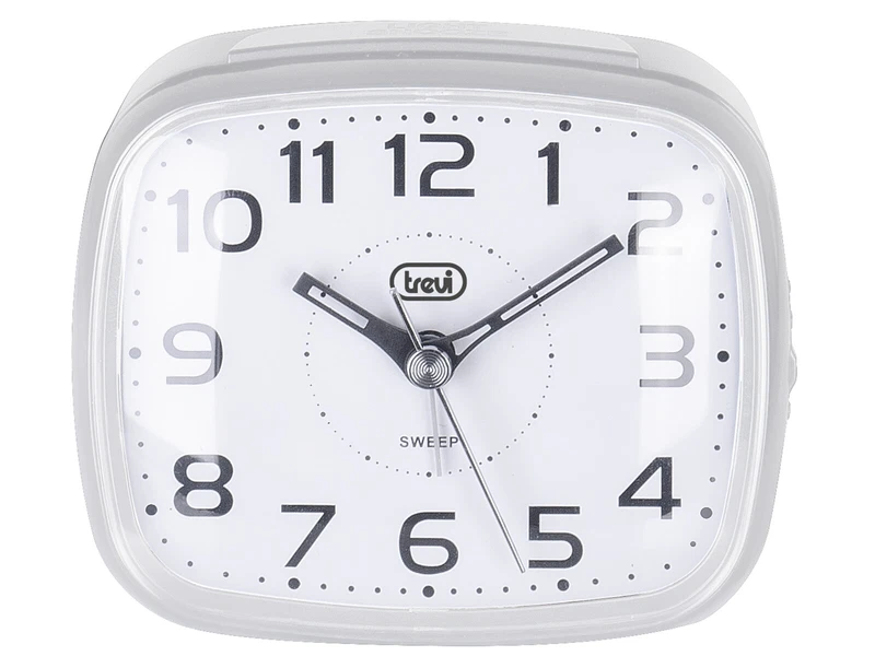 Orologio Sveglia Quarzo Trevi Bianco Sweep Silenziosa con Luce, fotografia 5 di 7