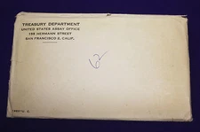 1962 Mint Set.  Issued by US Mint. 10 coins Both "P" & "D".  Envelope sealed