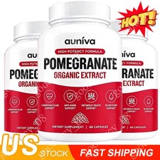 3PACK Auniva Pomegranate Extract Capsules,Natural Pomegranate Supplement 20 OFF