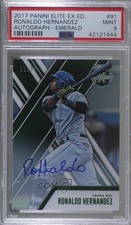 2017 Elite Extra Edition Emerald 21/25 Ronaldo Hernandez #91 PSA 9 MINT Auto 1u6