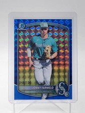 JONNY FARMELO 2025 BOWMAN CHROME DRAFT BLUE GEOMETRIC REFRACTOR /150 Q5670