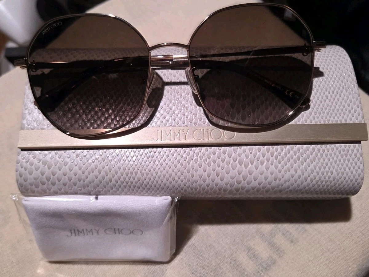 Jimmy Choo Gold Oval Sunglasses for Women for sale | eBay