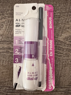 Almay One Coat Dial Up, 030 Black Brown Mascara + Bonus Eyeliner
