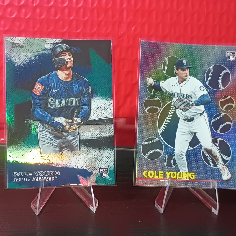 Topps Cole Young Mariners 2025 RC 2 Card Lot Stars of MLB/Titans SMLB-63 TOG-39