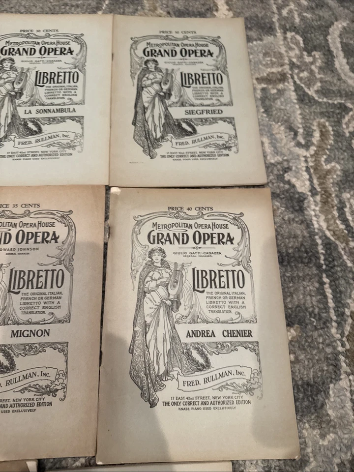 Vintage Bundle of 14 Metropolitan Opera House Grand Opera Librettos Full Script - Image 4 of 4