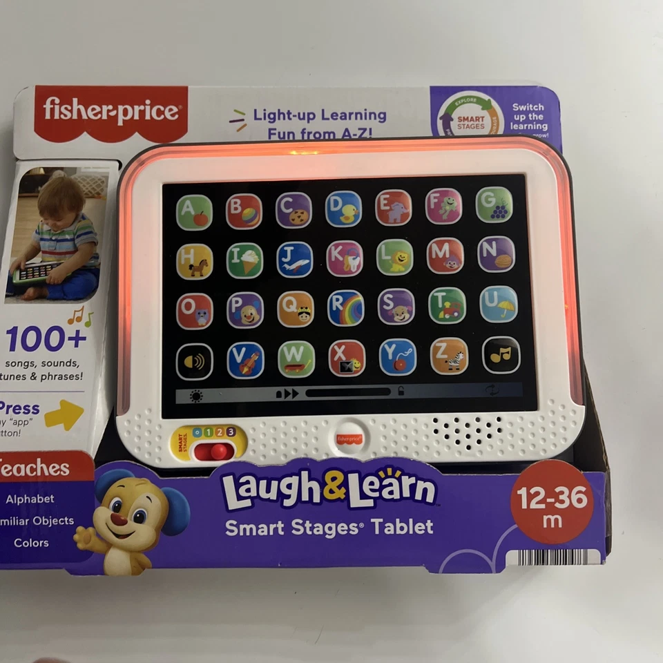 Tableta Fisher Price Laugh & Learn Smart Stages Gris 12-36 Meses Nueva Foto 3 de 4