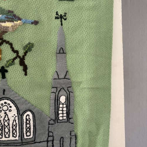 Vintage Hand Embroidered Church Banner Okenhampton United Fairplace Church 1994 - Picture 7 of 13