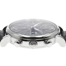 IWC SCHAFFHAUSEN PORTOFINO IW391008 42mm SS Black Dial Leather Chronograph #C358 5