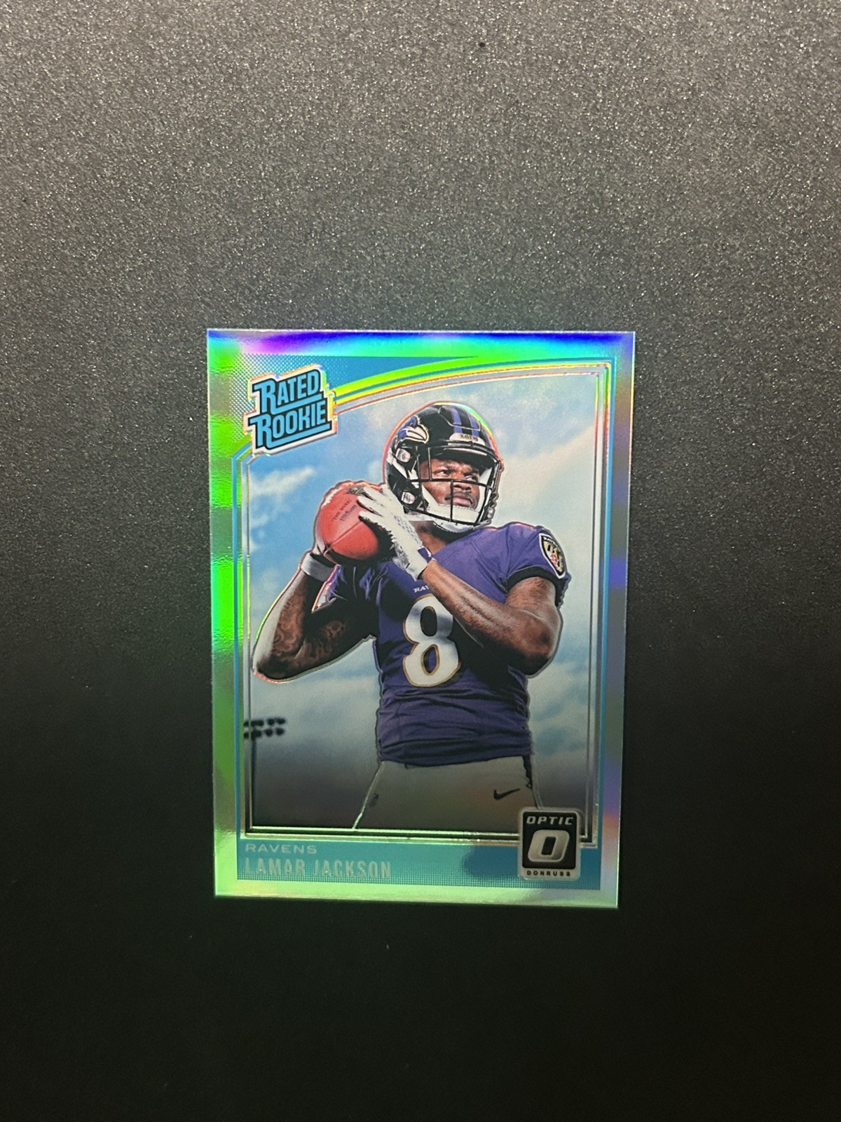 2018 Donruss Optic - Rated Rookie Lamar Jackson #167 Holo Prizm (RC) Centered