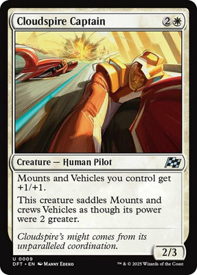 Cloudspire Captain - Foil NM-Mint Aetherdrift MTG