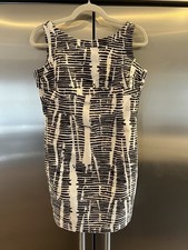 VTG Max Mara Petite Medium Abstract Print Sheath Short Dress Lined READ