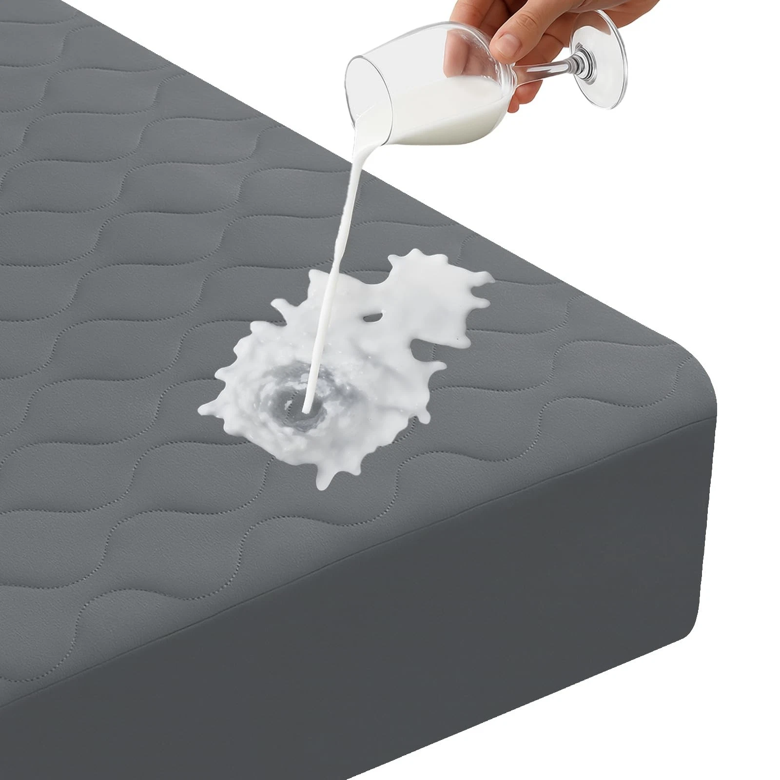 Waterproof Mattress Protector,Queen Mattress Protector Fitted Up to 16" Deep ...