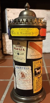 Vintage G.H. Mumm ''Last Time I Saw Paris'' advertising music box liquor decanter.