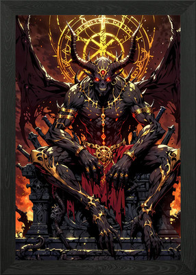 Throne of the Infernal Overlord Gerahmtes Wandbild Poster Leinwanddruck Bild