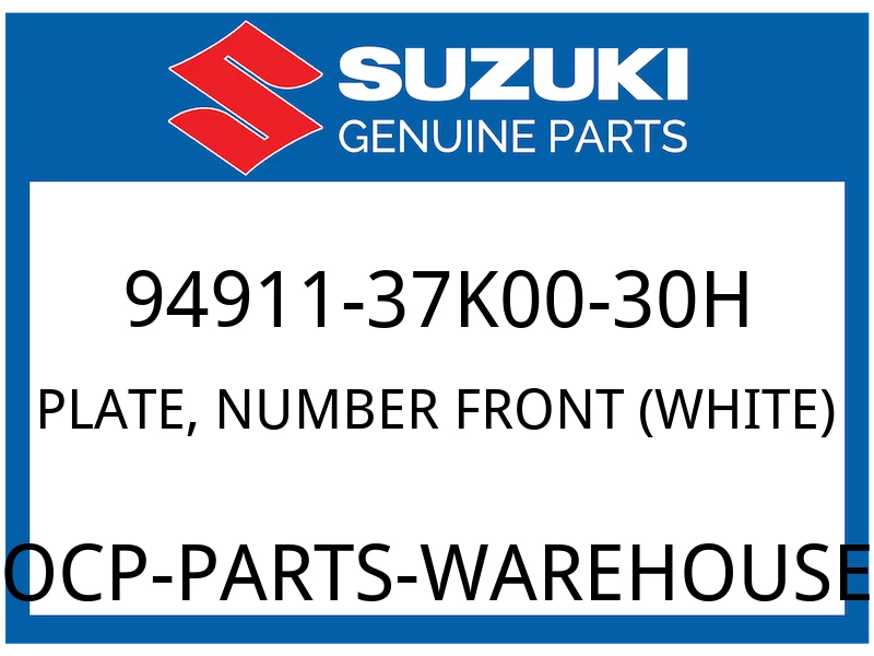 PLATE,NUMBER FRONT (WHITE)