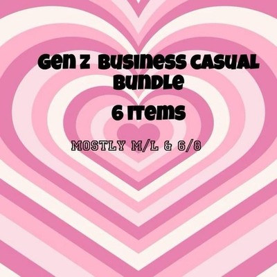Gen Z business casual 6-item bundle: sizes M/L and 6/8