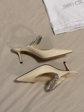 Jimmy Choo Bing 65 Pink Patent Leather Mules ...