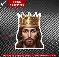 Jesus Is King Vinyl Decal Sticker Christian Christ God D