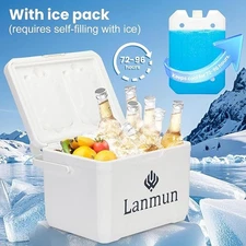 Pool Cooler, 13L Insulated Cooler Hard Cooler Ice Crystal Box, Poolside Cooler