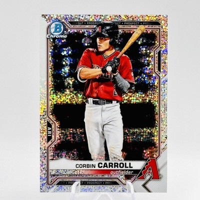 CORBIN CARROLL 2021 Bowman Chrome Prospect Speckle Refractor /299 #BCP-142 (RC)