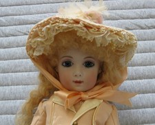Antique Reproduction Doll Long Face Jumeau Lynda & Alan Marx 1985 15 1/2 inch