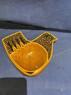 Vintage Hornsea Pottery Chicken Family John Clappison Autumn Brown Dish Rare