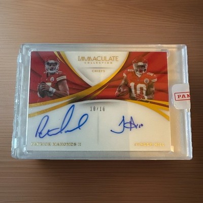 2018 Panini Immaculate Dual Autographs Patrick Mahomes Tyreek Hill 10/10 Match