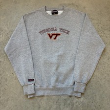 Vintage 90s Jansport Virginia Tech Hokies Crewneck Sweatshirt Embroidered Small