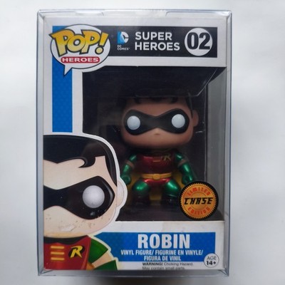 Funko Pop! Robin #02 Chase Metallic Limited Edition DC Super Heroes Rare Figure