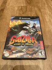 Godzilla-Destroy All Monsters Nintendo Gamecube Black Label - CIB Tested Manual