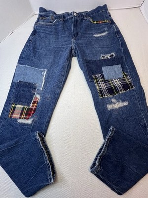 Polo Ralph Lauren Jeans Women s 26 Slim Boyfriend Patchwork Straight Denim
