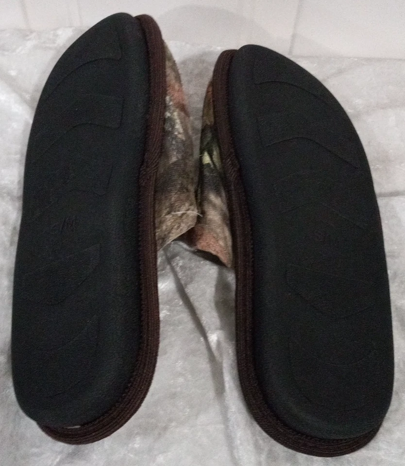 MOSSY OAK мужской камуфляж и коричневый скольжения на тапочки размер S/M новый с Ярлыками - Изображение 4 из 4