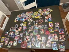 Mostly good condition sports card lot, with a wide variety of brands