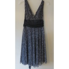 LONDON TIMES NWT Dress Sleeveless Size 8 V Neck Back Black Club Cocktail Party