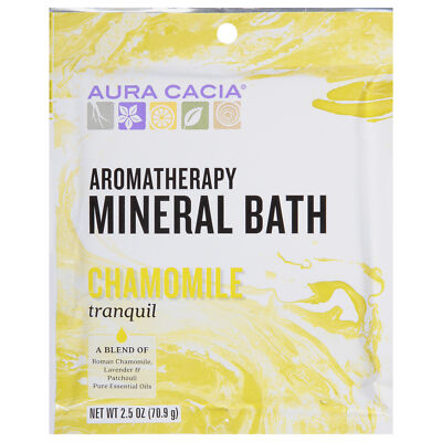 Aura Cacia Bath Mineral Chamomile Tranquil 2.5 oz (Pack of 6)