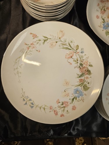 Premiere Fine China MD104 Berkshire Service For 8 32pc W/platter And Salad Bowl - Picture 6 of 9
