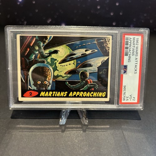 1962 Topps Mars Attacks #2 Martians Approaching — PSA 3.5