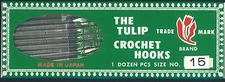 CROCHET HOOK, NEEDLEPOINT, "THE TULIP" MADE IN JAPAN, 12 NEEDLES, size 0.85mm