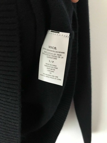 W126 NEU MIT ETIKETT VINCE 100 % KASCHMIR RAGLANÄRMEL DAMEN PULLOVER GRÖSSE XS, S, L $ 320  - Bild 7 von 7