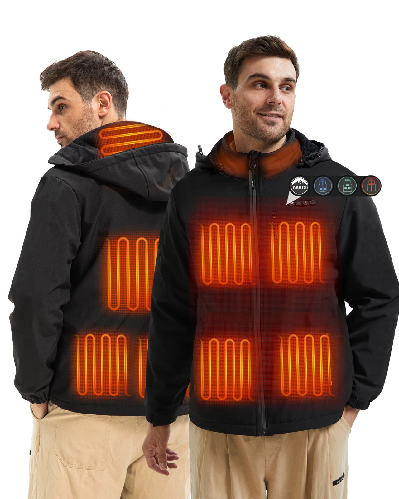 ARRIS Men's Heated Jacket with Battery,Waterproof Heated Coat w/ Detachable Hood
Opens in a new wind