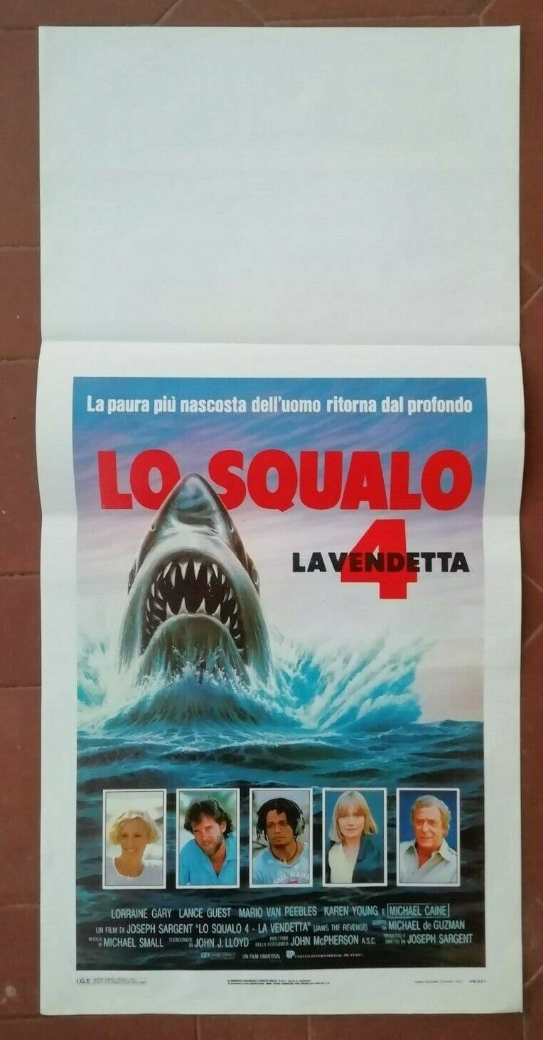 Locandina originale film Lo squalo 4 - La vendetta (1987) - Regia di Joseph Sargent