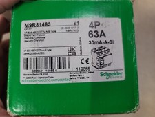 Schneider Electric M9R81463 Residual Current Circuit Breaker New Open Box 4P 63A