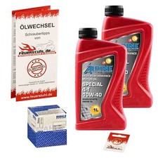 Motorölset Suzuki GN 250 85-99 NJ42A ALPINE 10w40 Öl Mahle Ölfilter Motoröl
