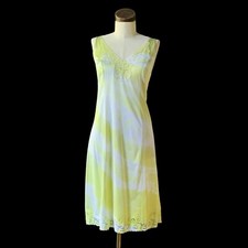 DYED PETALS Vintage Hand Botanically Dyed Tie-Dyed Slip Dress M/L 40