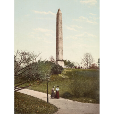 New York Obelisk Central Park 1901 Vintage Foto Leinwand Wandbild Kunstdruck Poster