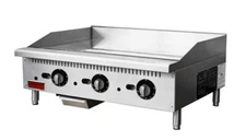 Omcan USA 47372 36" Countertop Thermostatic Gas Griddle, 1" Steel Plate, 84.0...