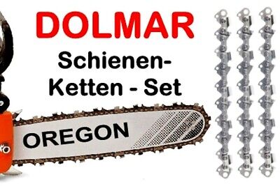 2 Sägeketten Schwert passend für Dolmar PS39040cm 3/8LP 57TG 1,3mm