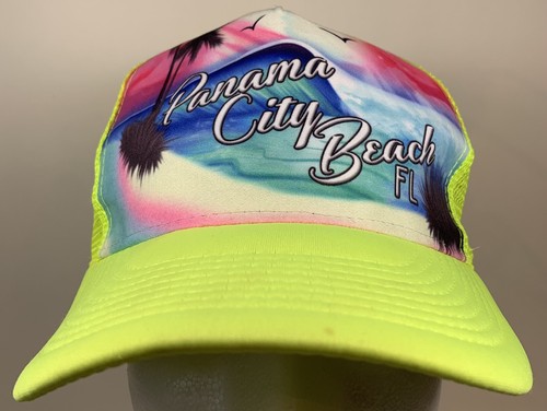 Panama City Beach Hat Neon Green 