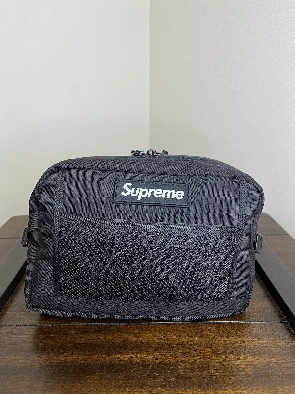 Sac à taille Supreme SS15 bandoulière bandoulière boîte noire logo